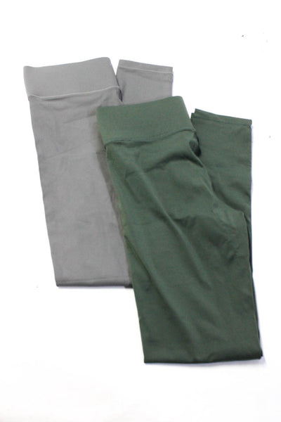 All Access Womens High Waist Athletic Darted Leggings Gray Green Size S Lot 2
