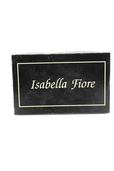 Isabella Fiore Womens Leather Trim Plaid Bow Pumps Brown Blue Size 7.5M