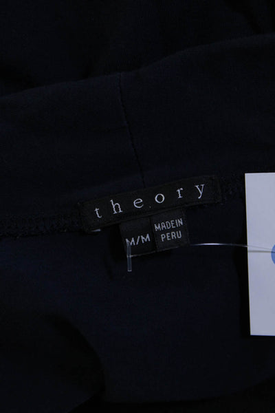 Theory Womens Half Sleeved Thin Stretch Open Front Cardigan Dark Blue Size M