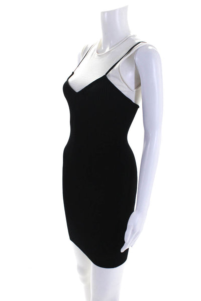 ALC Women's Round Neck Sleeveless Bodycon Mini Dress Black Size XS