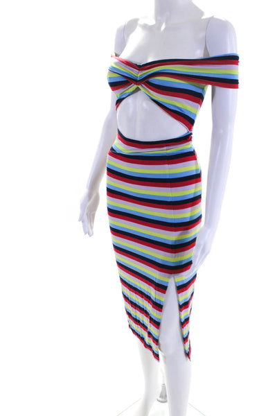 House of Harlow 1960 Women's Sleeveless Bodycon Midi Dress Multicolor Size XXS