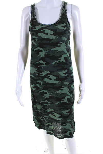 Majestic Filatures Women's Scoop Neck Sleeveless Maxi Dress Camouflage Size S