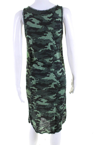 Majestic Filatures Women's Scoop Neck Sleeveless Maxi Dress Camouflage Size S