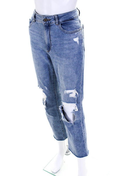 DL1961 Womens 'Jerry' High Rise Distressed Vintage Straight Jeans Blue Size 27