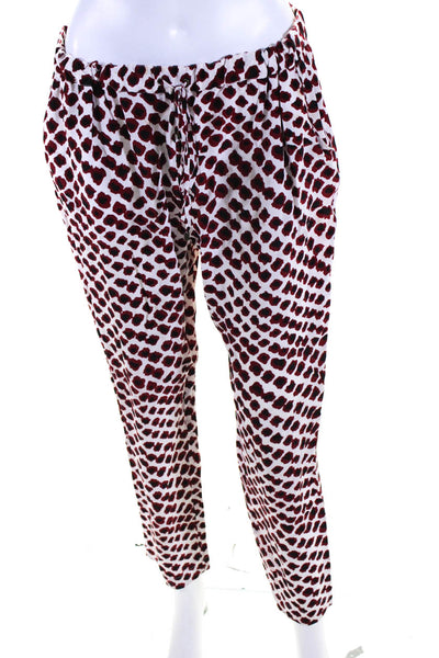 Derek Lam 10 Crosby Womens Drawstring Waist Straight Leg Pant Spotted Dot Size S