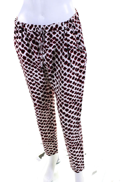 Derek Lam 10 Crosby Womens Drawstring Waist Straight Leg Pant Spotted Dot Size S