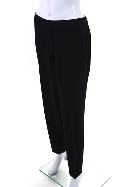 Lafayette 148 New York Womens Slim Leg Dress Trousers Black Size Large