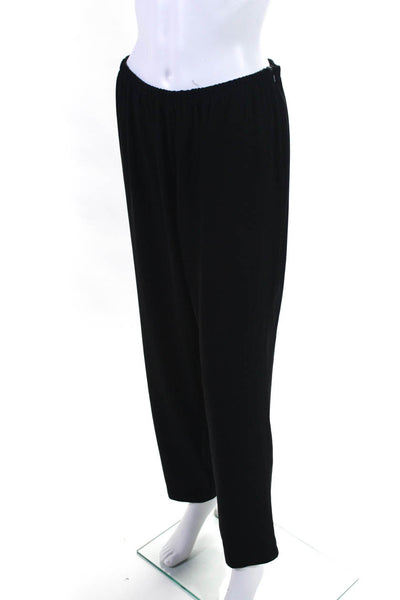 Eileen Fisher Womens Elastic Waist Casual Trousers Black Size Large