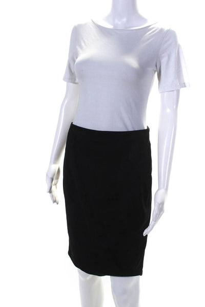 Cupcakes And Cashmere Womens Faux Suede Mini Pencil Skirt Black Size 4
