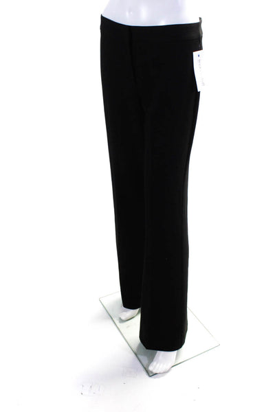 BCBGMAXAZRIA Women's Mid Rise Straight Leg Pleated Dress Pants Black Size 2