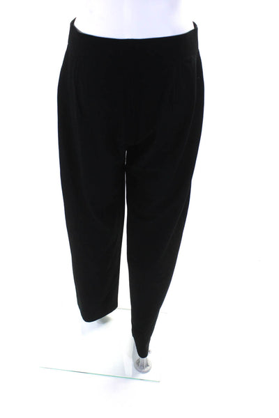 Eileen Fisher Womens Elastic Waistband High Rise Knit Pants Black Size Small