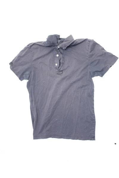 J Crew Barneys New York Mens Short Sleeve Polo Buttoned Shirts Gray Size M Lot 2