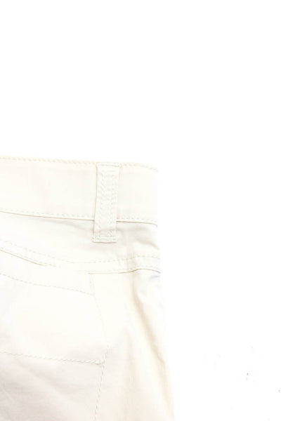 Bogner Mens Zip Front Solid Cotton Straight Leg Casual Shorts Beige Size 36