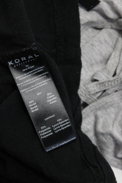 Koral Womens Jersey Knit Strappy Scoop Neck Tank Tops Black Gray Size S Lot 2