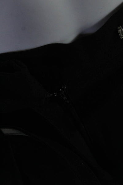 IRO Womens Zipper Fly Belted Pleated Bill Trouser Pants Black Wool Size FR 36