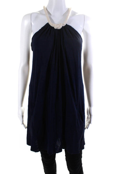 Y Yigal Womens Twisted Tied Sleeveless Pullover Halter Blouse Top Blue Size 2