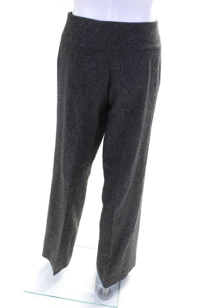 Classiques Entier Women's Wide Leg Pleated Wool Dress Pants Gray Size 6