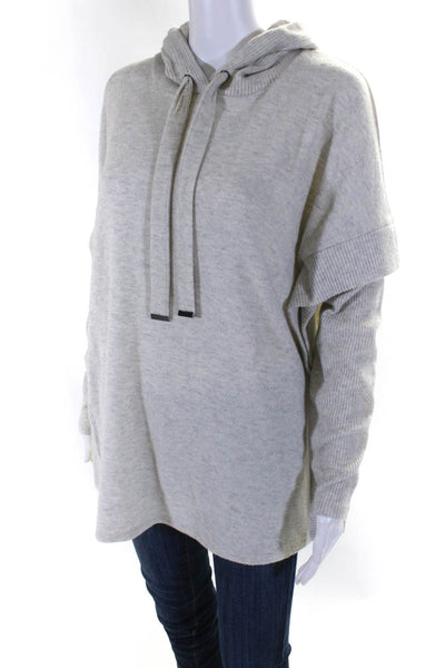 Cupio Women's Long Sleeve Knit Pullover Sweater Gray Size M