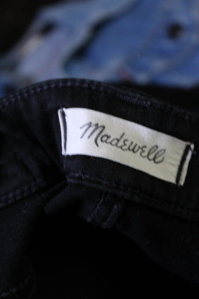 Madewell Womens Zipper Fly Curvy High Rise Skinny Jeans Black Denim Size 26