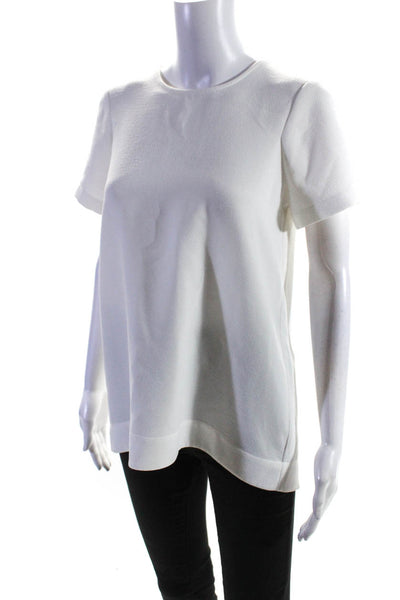 Madewell Womens Short Sleeve Crew Neck Oversized Shirt White Size Extra Small