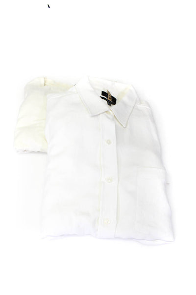 7 For All Mankind Splendid Womens Button Down Shirt Tops White Size M Lot 2