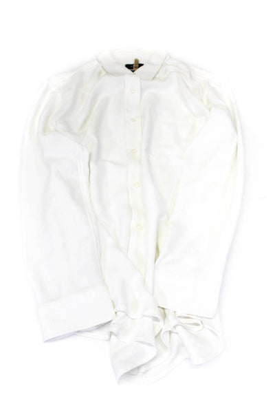 7 For All Mankind Splendid Womens Button Down Shirt Tops White Size M Lot 2