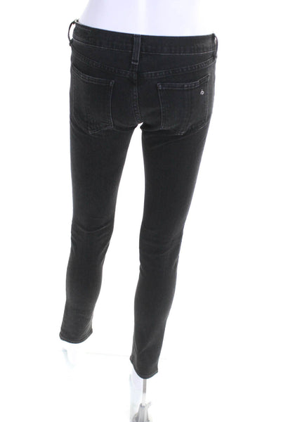 Rag & Bone Jean Womens High Waist Denim Skinny Jeans Pants Dark Gray Size 26