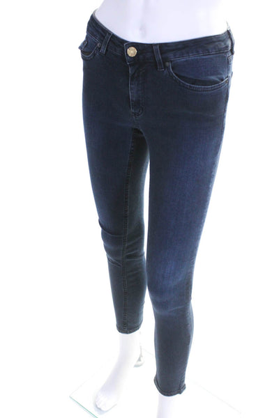 ACNE Studios Womens Skin 5 Deep High Rise Skinny Jeans Dark Blue Size 25