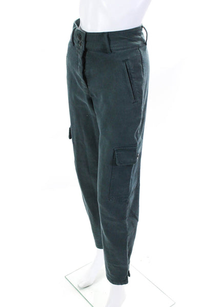 Wilfred Free Womens Zipper Fly High Rise Straight Leg Pants Blue Cotton Size 0