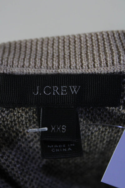 J Crew Women's Animal Print Wool Crewneck Pullover Sweater Beige Size XXS