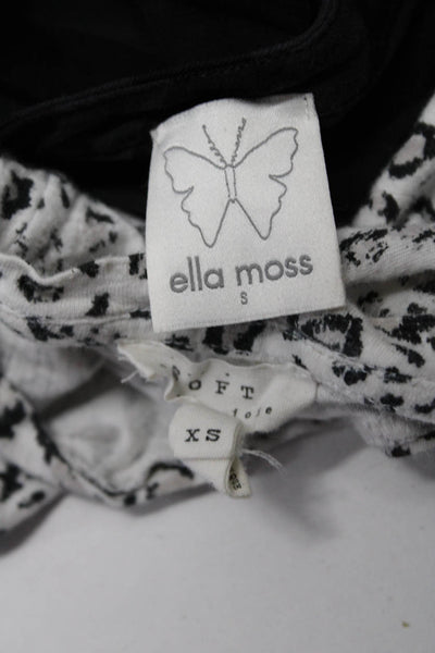 Soft Joie Ella Moss Womens Jersey Knit Shirts Tops White Gray Size S 3 Lot 2