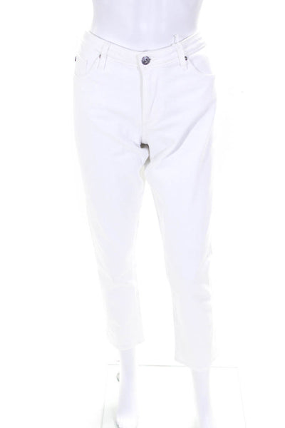 AG Women's High Waist Five Pockets Skinny Denim Pant White Size 30