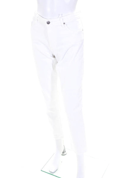 AG Women's High Waist Five Pockets Skinny Denim Pant White Size 30