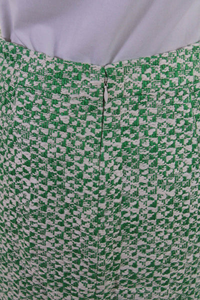 J Crew Womens Woven High-Waist No. 2 Pencil Knee Length Skirt Green Size 0