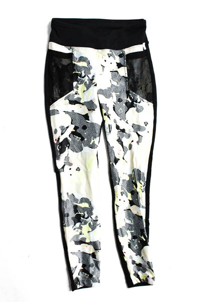 Koral Womens Floral Printed High Waist Athletic Leggings Black Gray Size XS Lot2