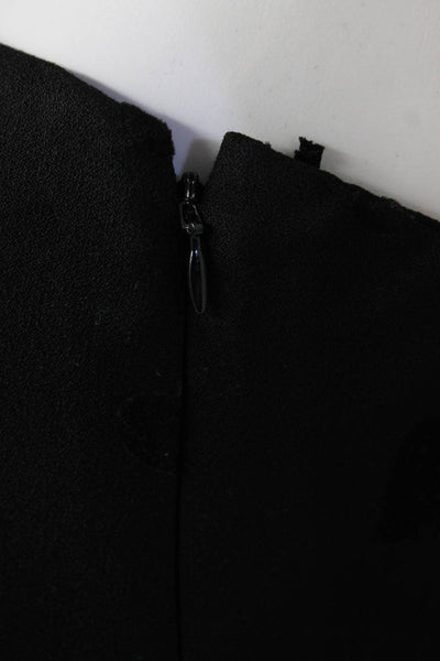 Celine Womens Velvet Heart Crepe Strapless Mini Sheath Dress Black Size 4