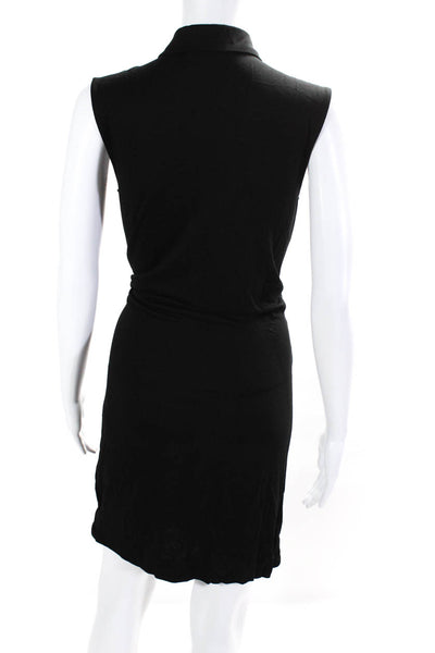 COS Women's Collar Sleeveless V-Neck Mini Dress Black Size XS