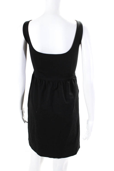 Cynthia Rowley Women's Scoop Neck Sleeveless Fit Flare Mini Dress Black Size 6