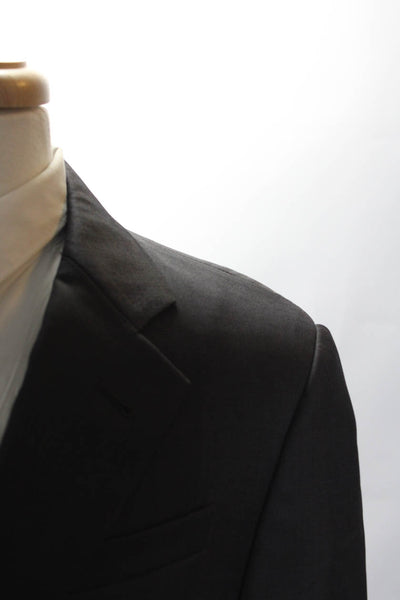 Armani Collezioni Men's Long Sleeves Line Two Button Jacket Black Size 38
