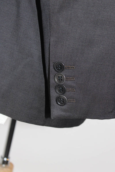 Armani Collezioni Men's Long Sleeves Line Two Button Jacket Black Size 38