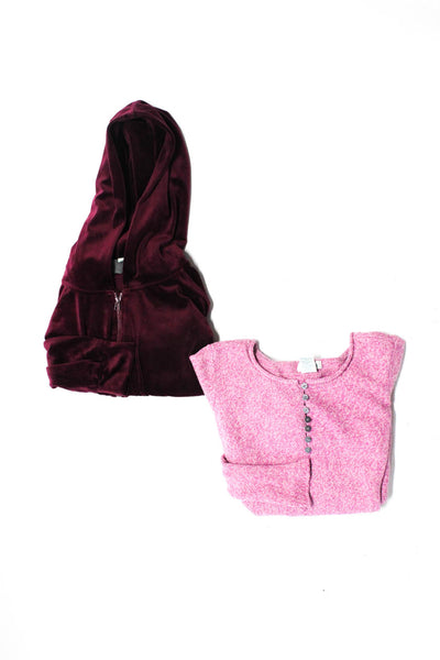 Sundance Anthropologie Women's Cotton Long Sleeve Knit Top Pink Size S XS, Lot 2
