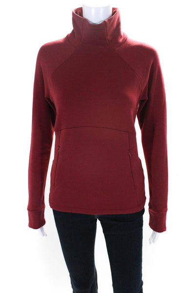 Athleta Womens Turtleneck Pullover Sweater Sweatshirt Red Size XXS