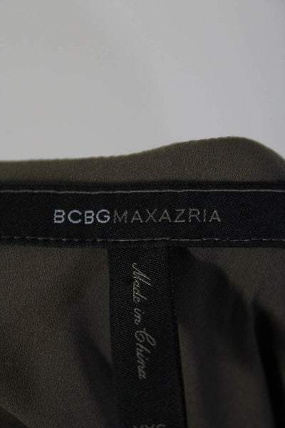 BCBGMAXAZRIA Womens Sleeveless Scoop Neck Caged Back Mini Dress Brown Size 2XS