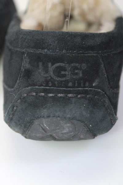 UGG Australia Mens Suede Ascot Slide On Slippers Black Size 8
