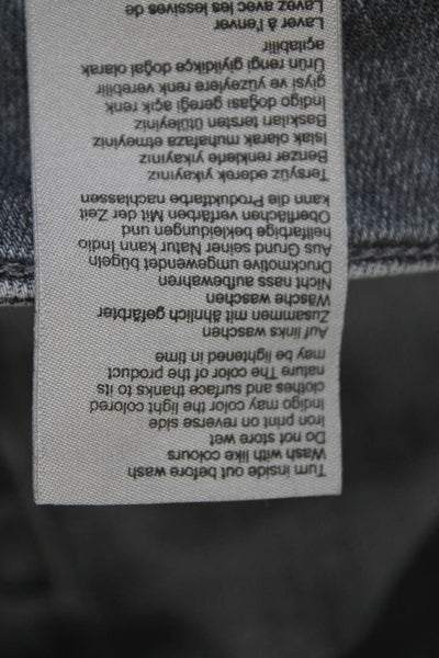 Mavi Womens Cotton Colored Buttoned Straight Leg Jeans Gray Size EUR29