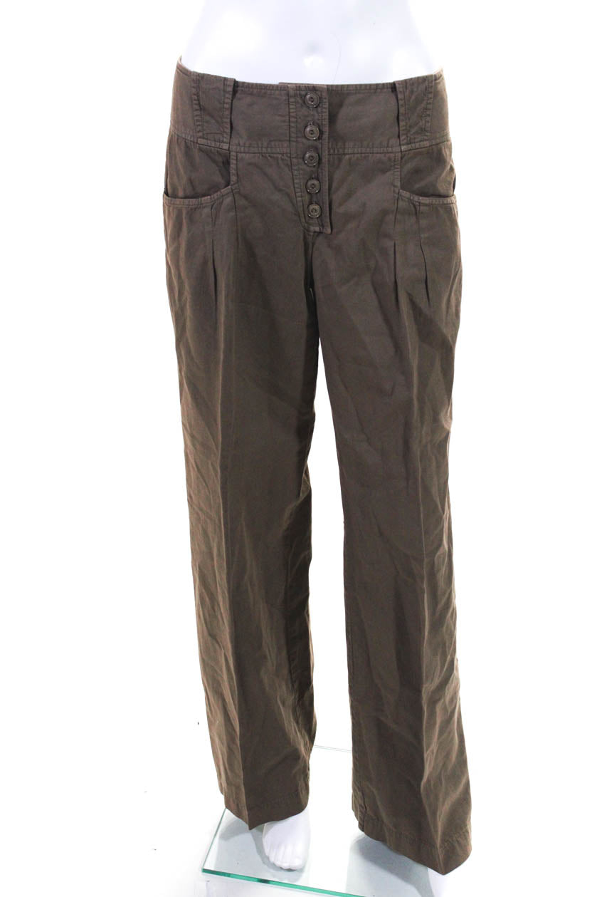 Twelfth Street by Cynthia Vincent Womens Cotton Buttoned Pants