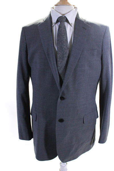 346 Brooks Brothers Mens Wool Notch Collar Two Button Suit Jacket Gray Size 42L