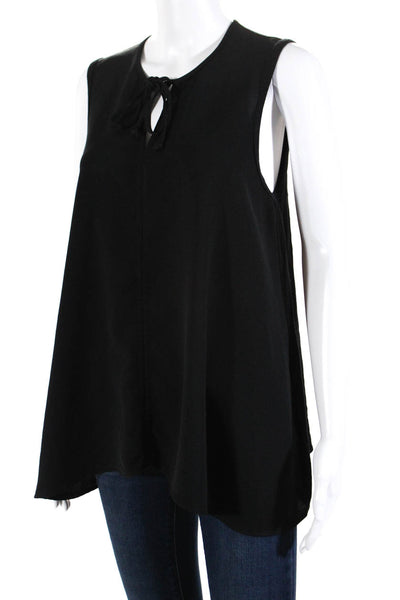 Lola & Sophie Women's Sleeveless V-Neck Stretch Blouse Black Size M