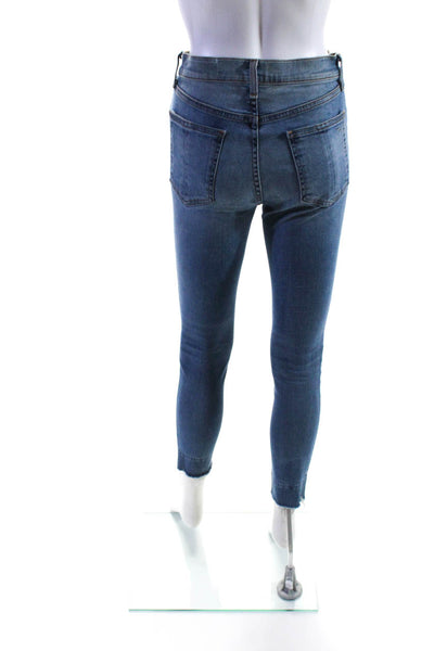 Rag & Bone Jean Womens Cotton Zip Fly High-Rise Skinny Ankle Jeans Blue Size 28