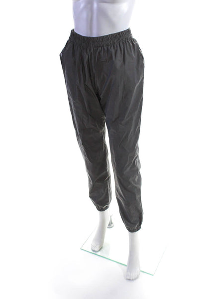 My Mum Made It Womens Reflective Elastic Drawstring Jogger Pants Gray Size S